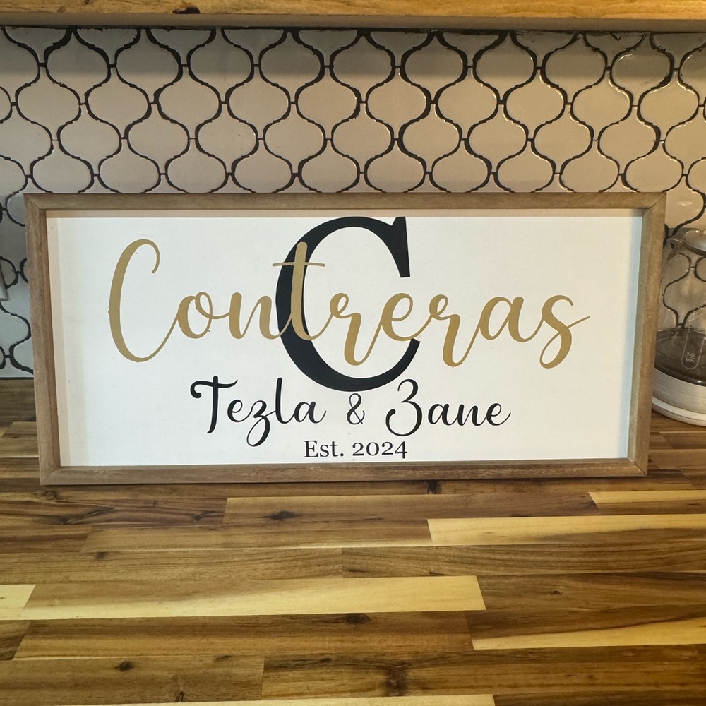 Personalize wood sign